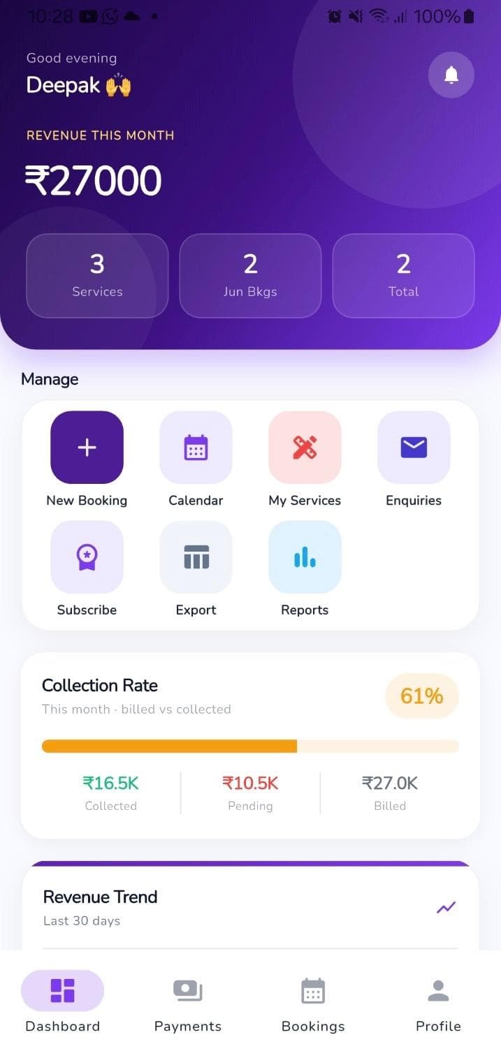 Decorator dashboard preview